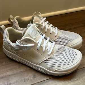 Cream & white casual athletic shoes